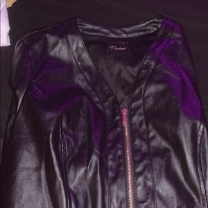 Black leather jacket